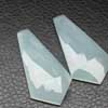Natural Aqua Blue Chalcedony Fancy Rose Cut Gemstone Pair Sold per 1 pair & Sizes 39mm x 20mm approx. Chalcedony is a cryptocrystalline variety of quartz. Comes in many colors such as blue, pink, aqua. Also known to lower negative energy for healing purposes. 
